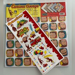 HTF Blue Sky Designs Curious George  Scrapbook Scrapbooking Papers & Stickers